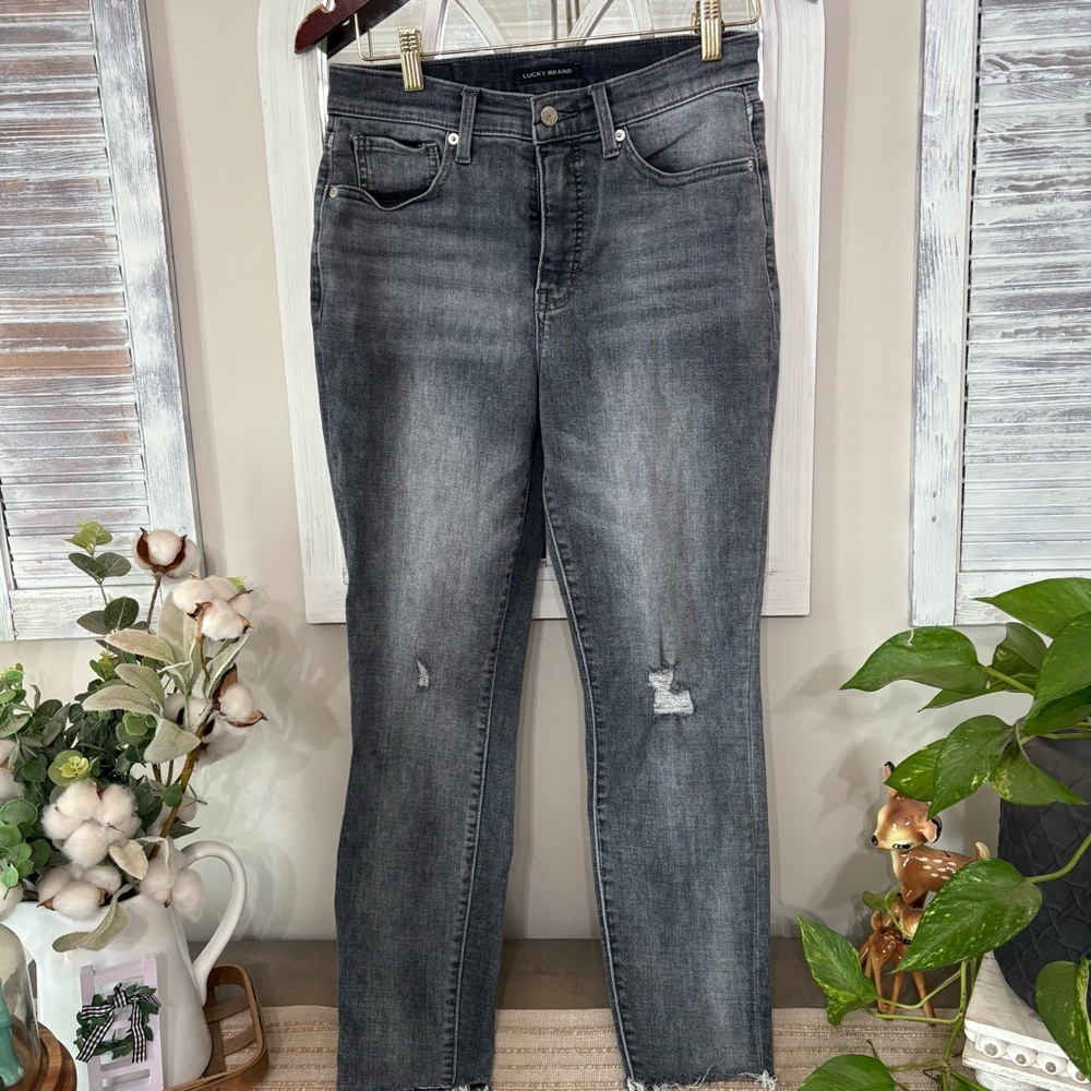 Lucky Brand Hi-Rise Bridgette Skinny Jean Womens Size 8/29 Grey/Washed euc